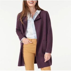 J Crew Juliette Collarless Sweater Blazer